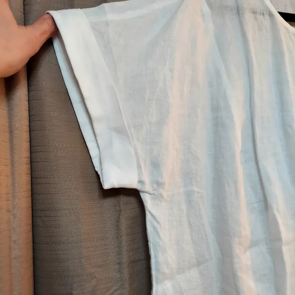 J Jill purejill Linen Popover Top White XL - Picture 3 of 7